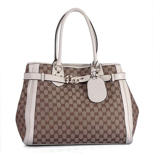1:1 Gucci 247179 GG Running Large Tote Bags-Cream Fabric - Click Image to Close